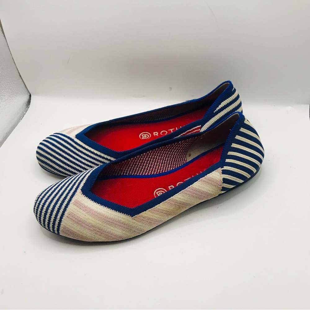 Rothy's Women’s Blue & Cream Striped‎ Flat - Picture 3 of 10